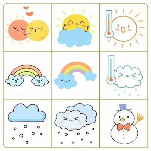 天气卡通图简笔画