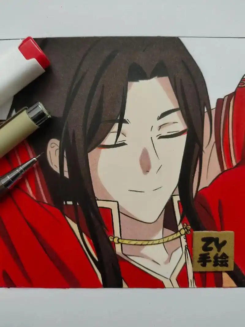 临摹 #动漫手绘 #花城 "我喜欢的人,拿我的真心去喂狗也 - 抖音