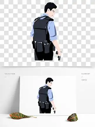 手绘 i>卡 /i> i>通 /i>男子防疫人民警察 i>奋 /i> i>斗 /i>