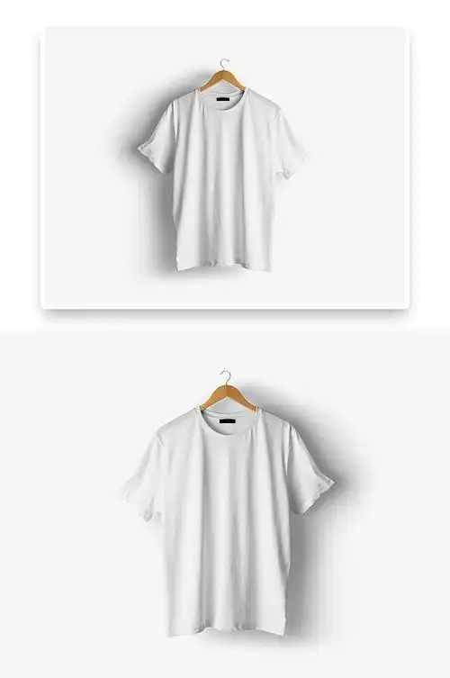 男士白色短袖样机