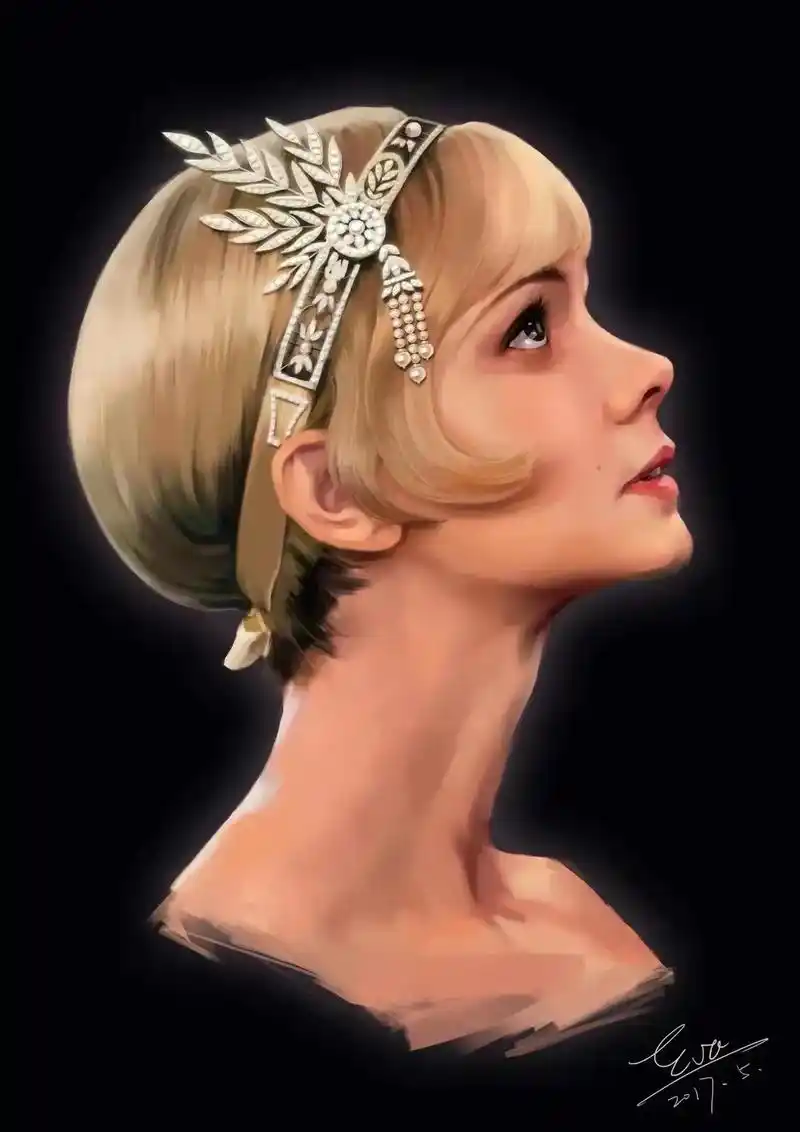 《了不起的盖茨比》女主黛西,正面印象不深,但是侧面,优越的鼻 - 抖音