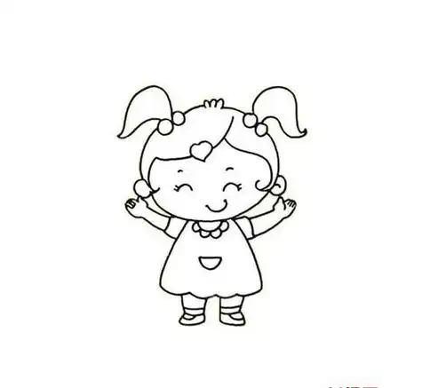 小女孩的简笔画法可爱睡觉小女孩简笔画简单又可爱的小女孩简笔画画法