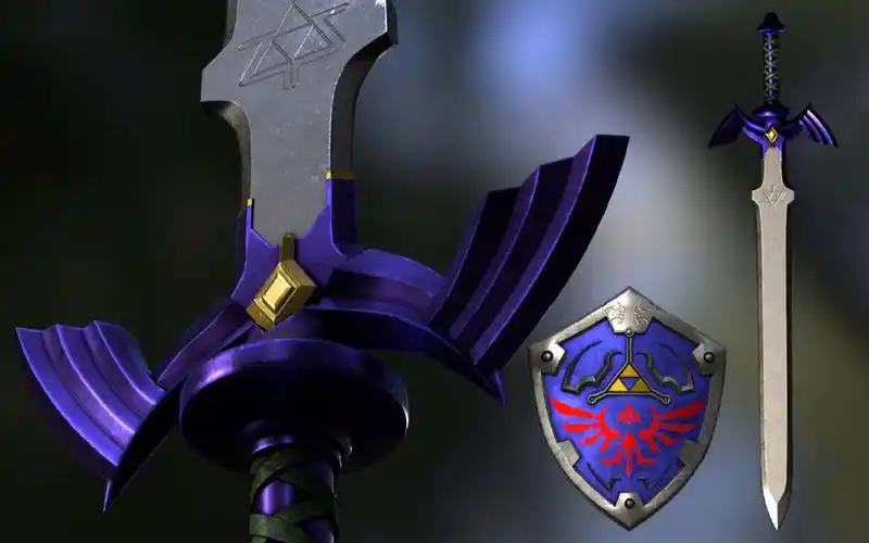 【3d建模全流程】《塞尔达传说旷野之息》武器盾牌模型还原教程