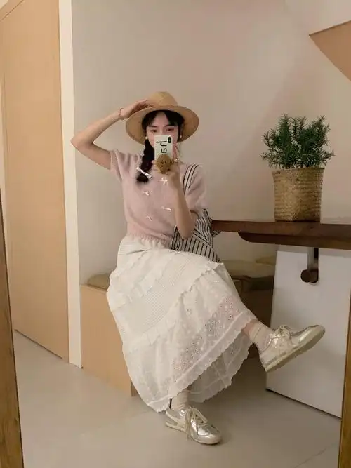 白色蛋糕裙女秋季新款甜美蓬蓬显瘦气质温柔风长裙高腰a字半身裙 - 17