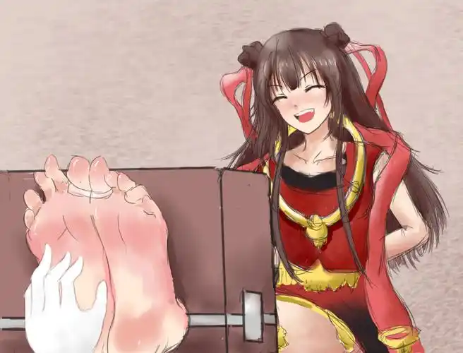 挠脚心插画图片壁纸