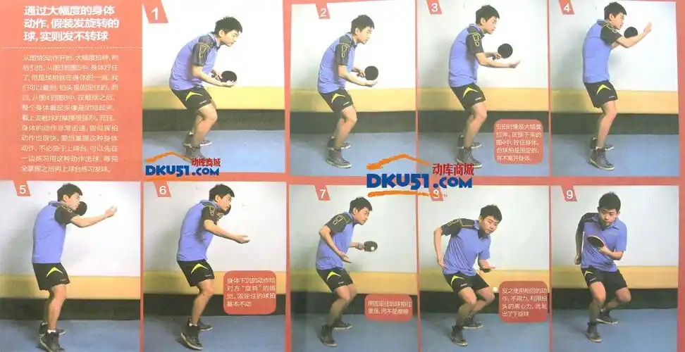 乒乓球发球技术教你发不转球的秘诀图示