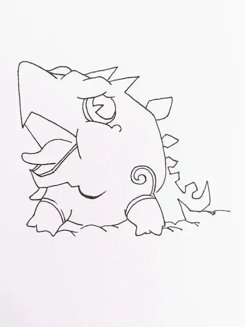 饕餮嘴巴简笔画