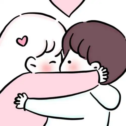 超级好看的卡通情侣头像萌呆保持真实的自我