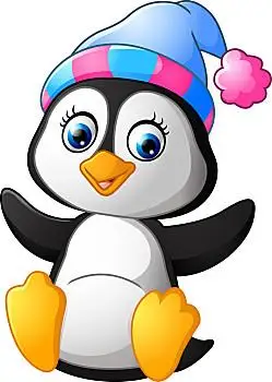 卡通,有趣,企鹅幼崽,矢量,插画