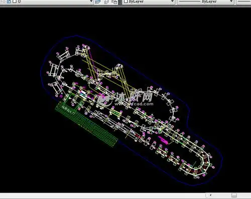 大型游乐设施平面图(过山车,激流涌进,大摆锤,摩天轮,旋转木马,海盗船