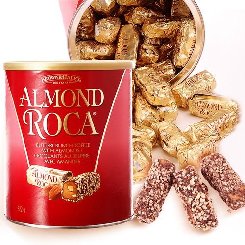 美国进口零食almond roca乐家巴旦木扁桃仁巧克力酥822g糖果284g
