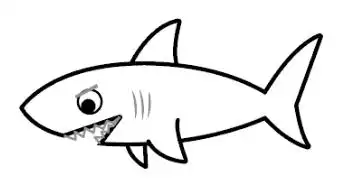 如何画可爱的鲨鱼?