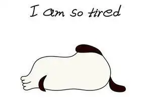 疲劳简笔画卡通