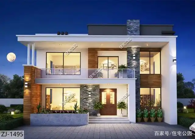 农村建二层现代风格别墅,平屋顶和坡屋顶哪个好?看完你就懂了