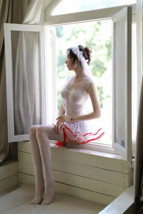 情趣内衣性感透明蕾丝新娘装 婚纱睡裙制服诱惑角色扮演代发 6001_铧