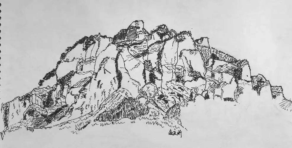 三元堂画室太行山风景速写素描写生作品集2