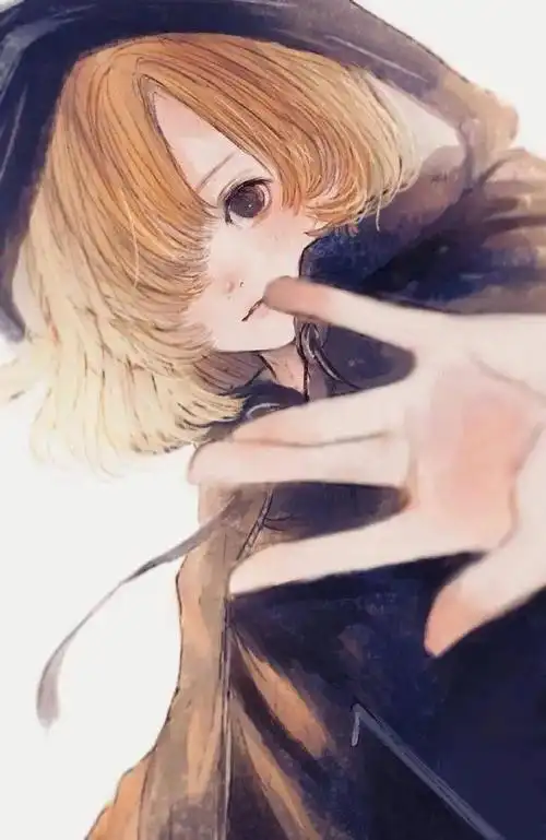 唯美的鹿眼少女插画看见她哭心都碎了