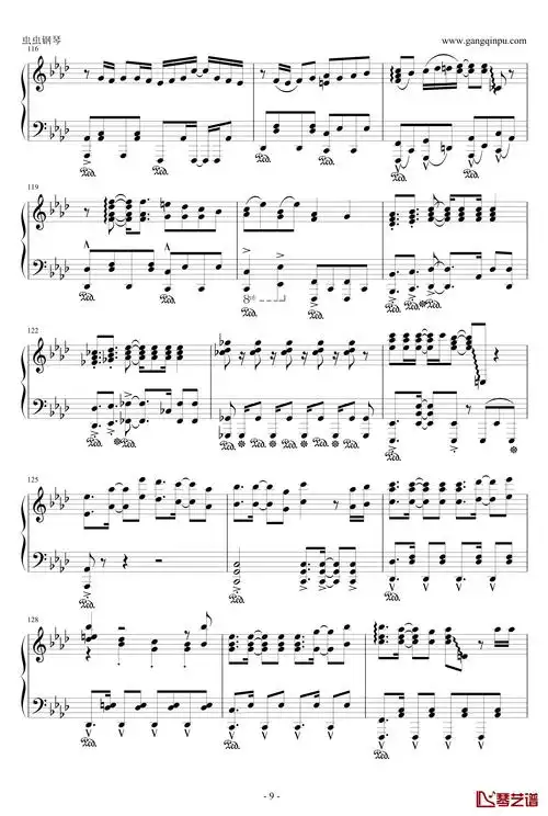 青空的狂想曲钢琴谱-小梁家的刘女♂仆op-触手猴9