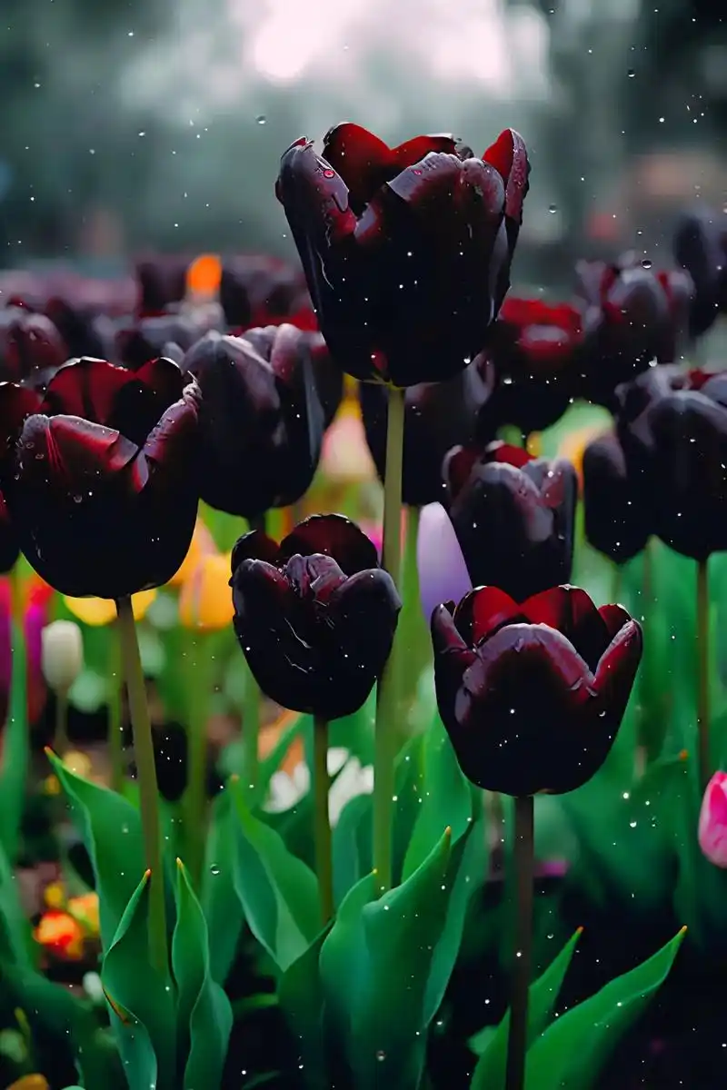 黑色郁金香的花语黑色郁金香花语是神秘,珍贵的爱情,至高无上, - 抖音