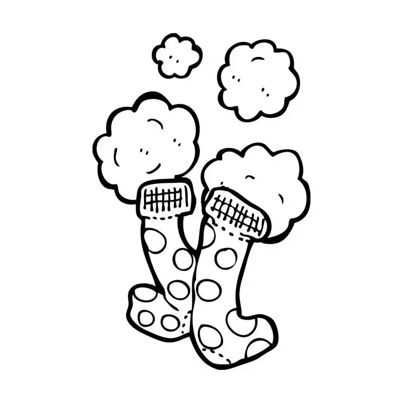 旧袜子,矢量,旧袜子在白色背景上的卡通人物