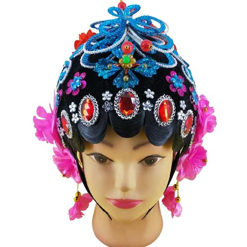 花旦软帽戏剧戏曲青衣头饰秧歌小姐丫鬟成人民族服装