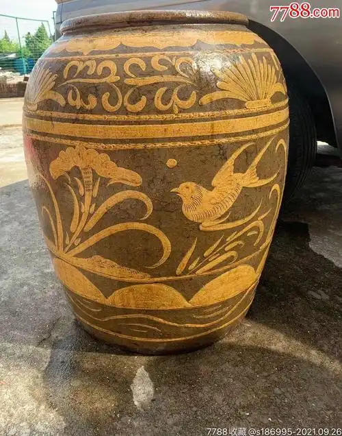 晚清民国大缸一个全美品也少见了-价格:3600元-se82839423-酱釉瓷