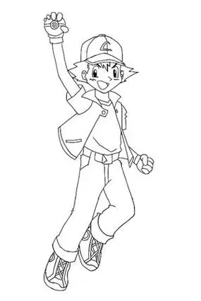 神奇宝贝小智简笔画