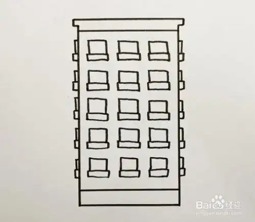 楼房的简笔画怎么画