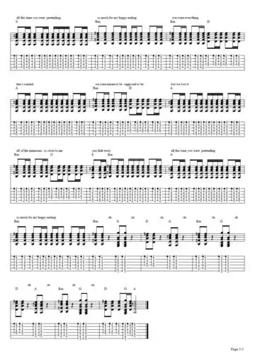 艾薇儿艾薇儿myhappyending吉他谱