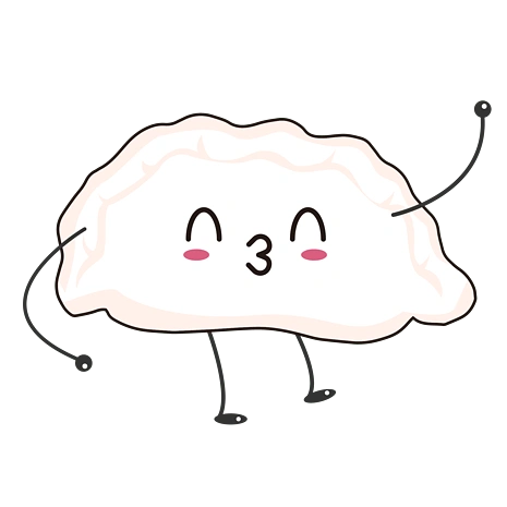 立冬白色卡通手绘水饺饺子