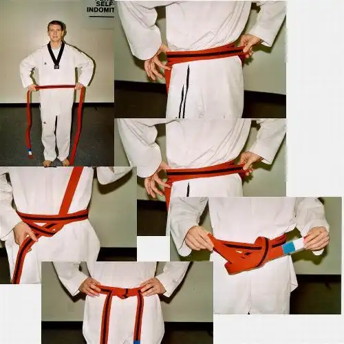 跆拳道腰带怎么系?