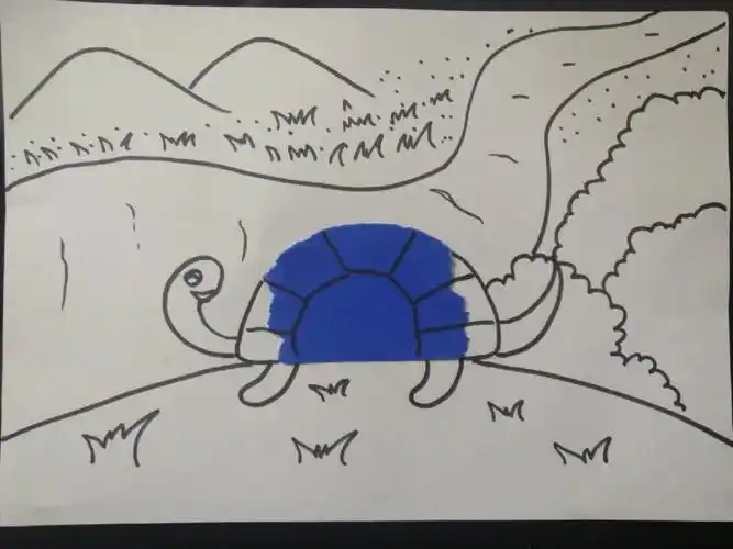 小钱简笔画撕纸添画