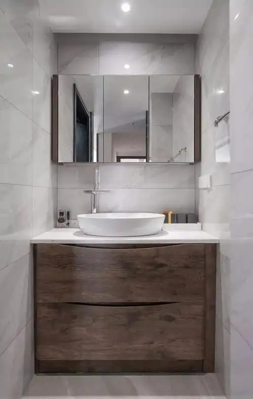 小卫生间适合什么样的洗手盆(洗手台盆组合选对风格)11