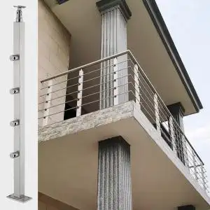 不锈钢楼梯扶手护栏阳台别墅不锈钢扶手栏杆立柱室内家用自装围栏