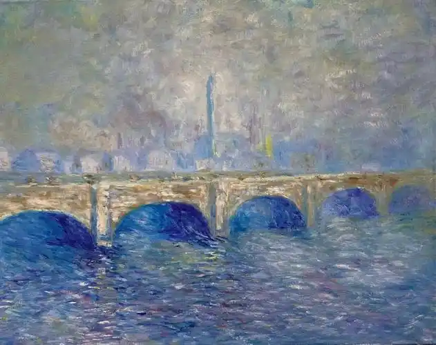 莫奈阳光下的滑铁卢桥