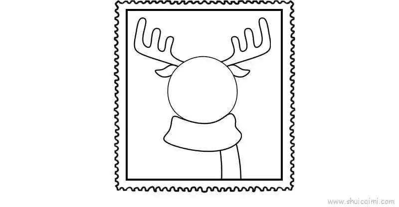 圣诞邮票儿童画怎么画 圣诞邮票简笔画顺序