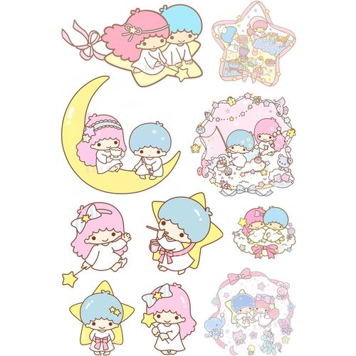 三丽鸥双子星周边笔记本电脑手机可爱卡通拉杆箱行李箱旅行箱贴纸