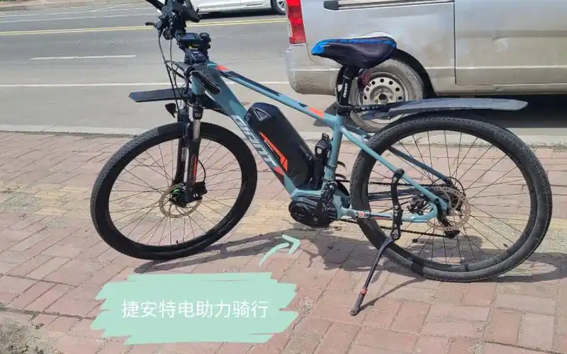 今天骑一下捷安特中置电助力山地车