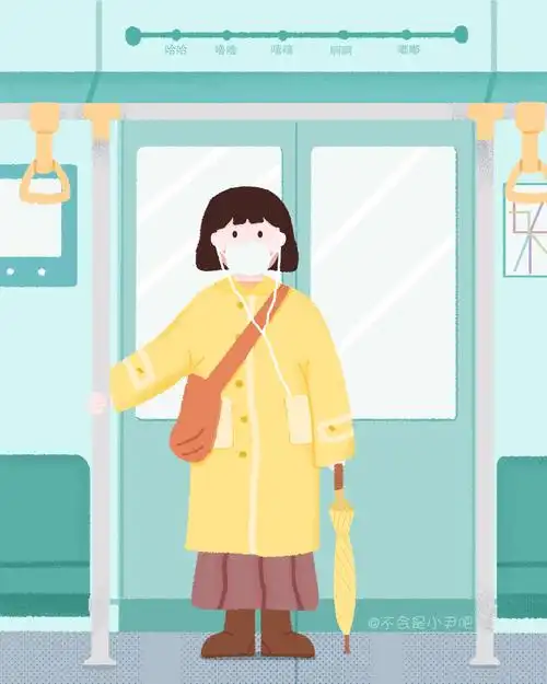 乘坐地铁的女孩