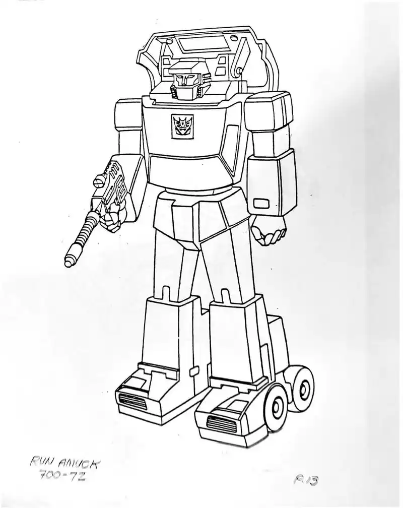 一组变形金刚g1动画设定手稿欣赏,来自sunbow marvel archive .