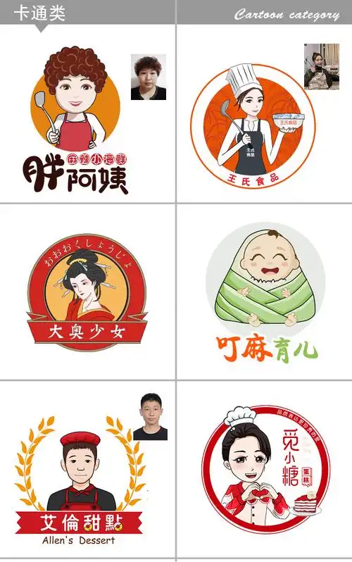头像商标logo设计门头招牌制作素描漫画人物商标logo设计