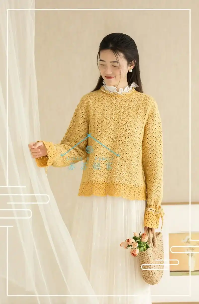 吉祥结毛衣图解.吉祥结钩针花样,精美大气,寓意吉庆,柔软轻盈 - 抖音