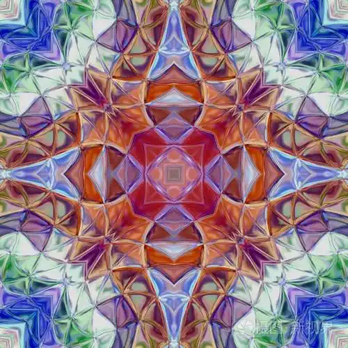 独特的曼陀罗东方圆形图案神秘主题抽象异国背景.