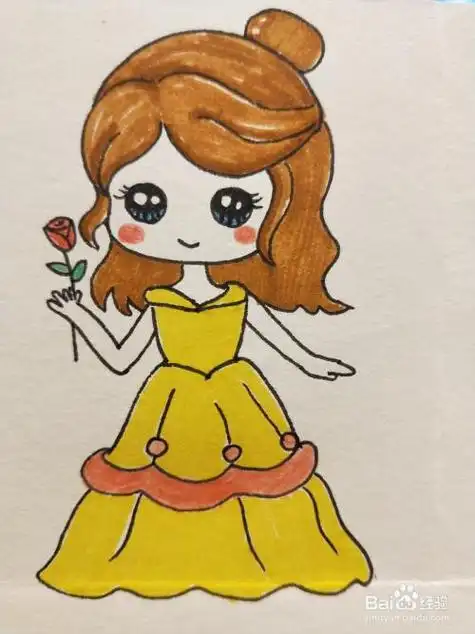 儿童简笔画贝儿公主视频