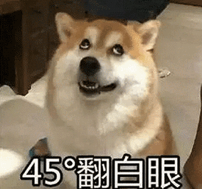 狗子表情包 45度翻白眼_45_狗子_翻白眼表情