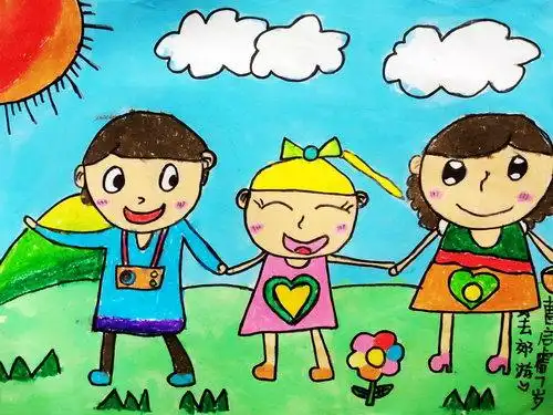 少儿书画作品-去郊游/儿童书画作品去郊游欣赏_中国少儿美术教育网