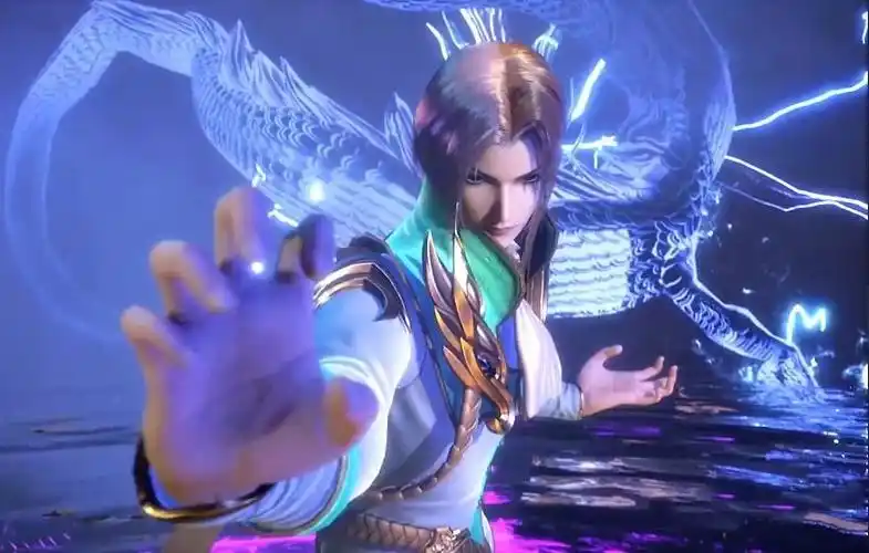 比赛开始之后,玉天恒第一次秀出"蓝电霸王龙",作为上三宗之一,玉天恒