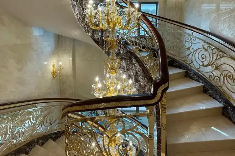 400平经典金色欧式别墅无石材不豪宅一开门就被惊艳到