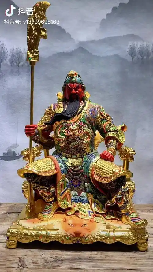 铜雕 工匠精神 手工雕刻 匠人精神 神像定制 关公 关圣帝君_关公_铜雕