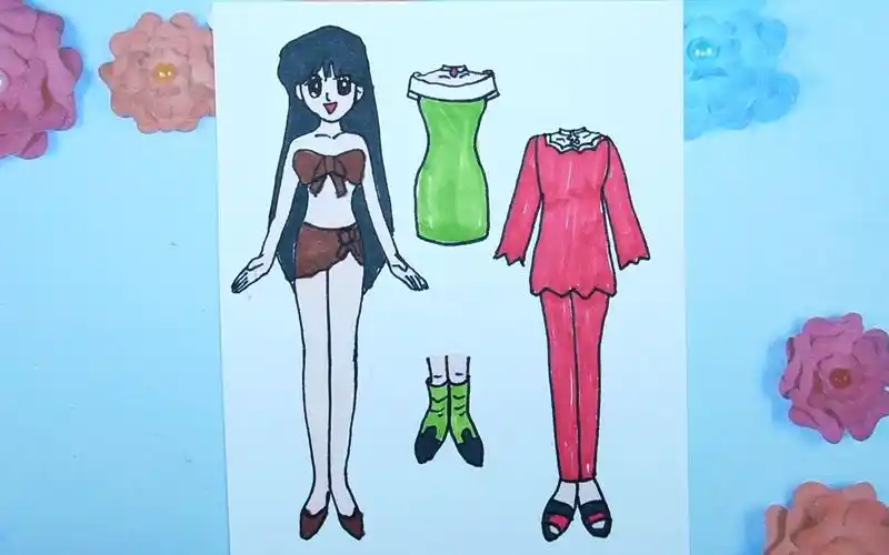 创意手工书纸娃娃美少女战士火野丽制作两套衣服好看吗